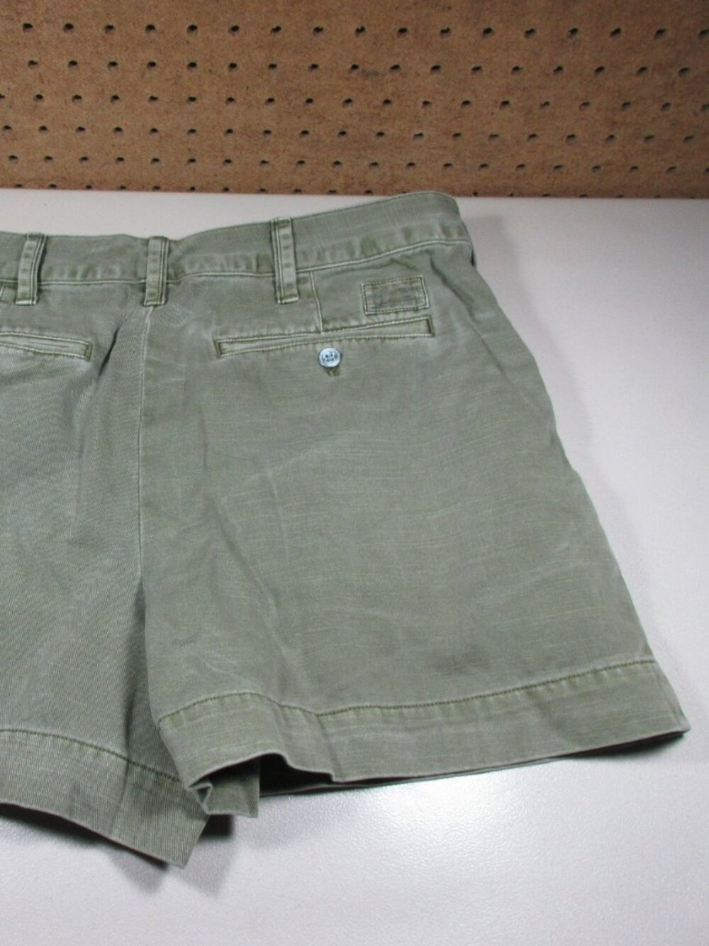 POLO Ralph Lauren womens solid dark olive distressed chino shorts 10 EUC
